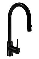 Смеситель SF224063BL для кухни Дельта/Delta черный матовый FLISSEN